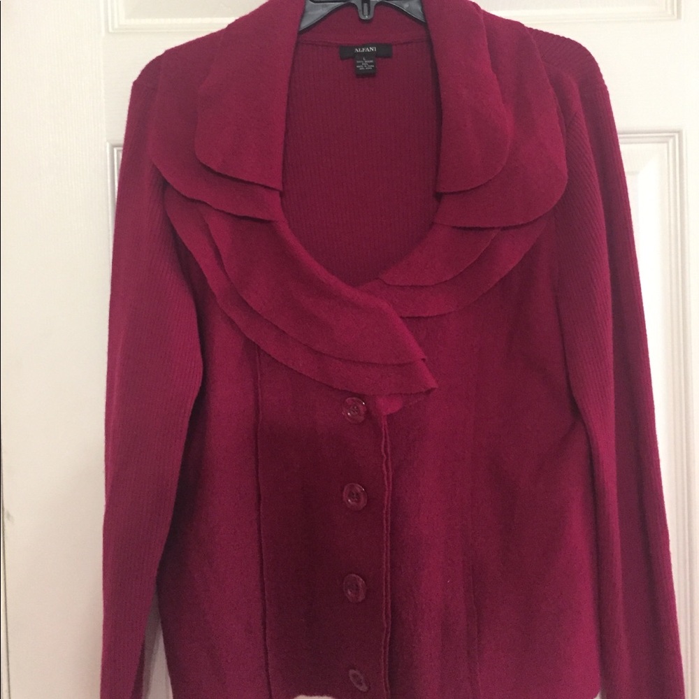 Red wool blazer. - Picture 2 of 2